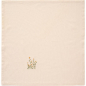 Preview: Stoff Servietten Tradition mit gelben Butterblumen bestickt von IB Laursen